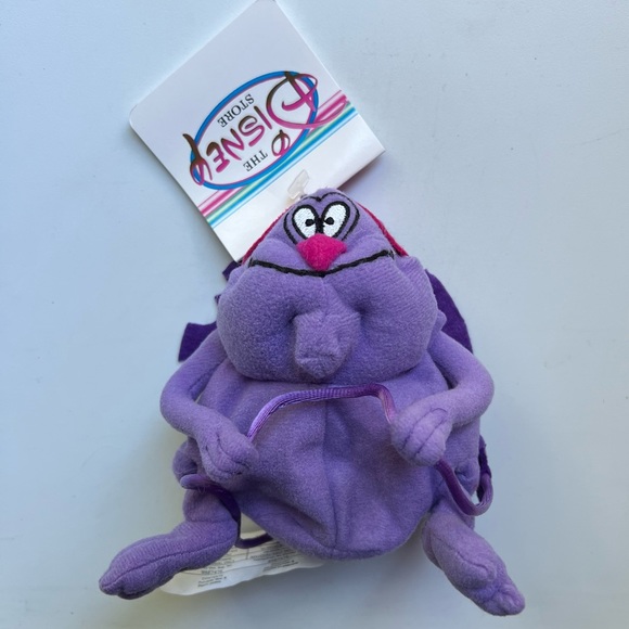 Disney Store Plush Mini Bean Bag Pain / Panic Purple Monster Hades Hercules - Picture 1 of 2